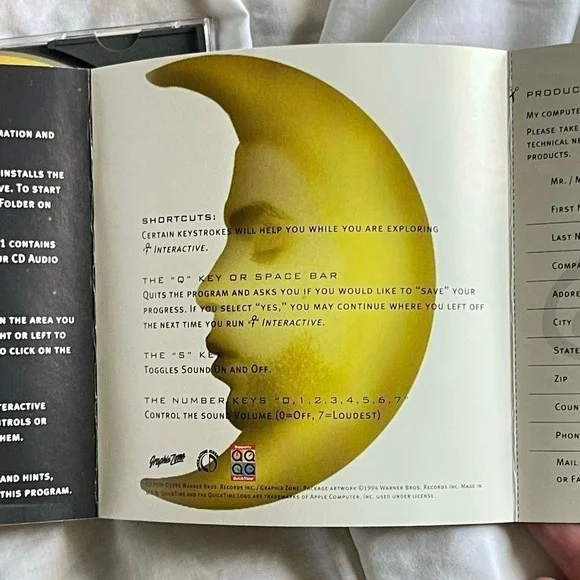 SALE Prince Interactive 1994 CD-ROM for Mac/PC with Jewel Case Registration Card - Picture 10 of 16